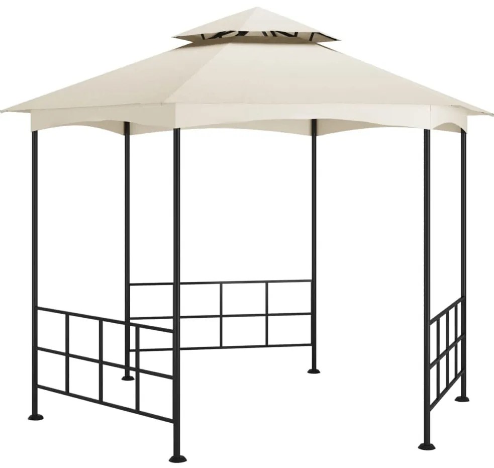 krémszínű pavilon oldalfalakkal 3,1 x 2,7 m