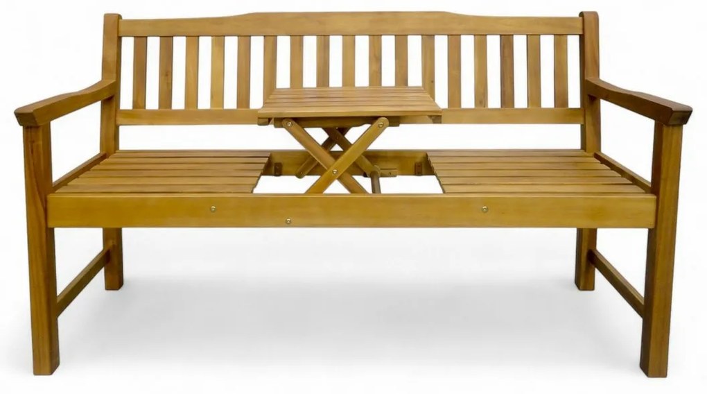Fa pad asztallal Eva, 150 x 60 x 88 cm