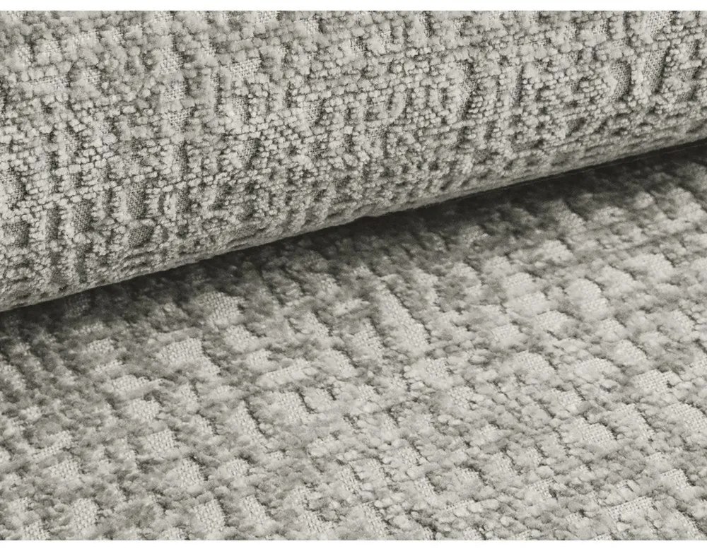 Világosszürke kárpitozott ágyneműtartós franciaágy ágyráccsal 180x200 cm Noho – Makamii