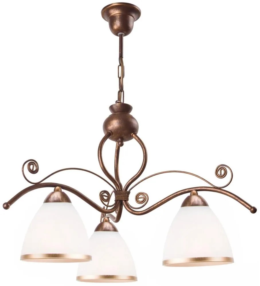 Brilagi - LED Csillár láncon ANTICO 3xE27/60W/230V bronz patina