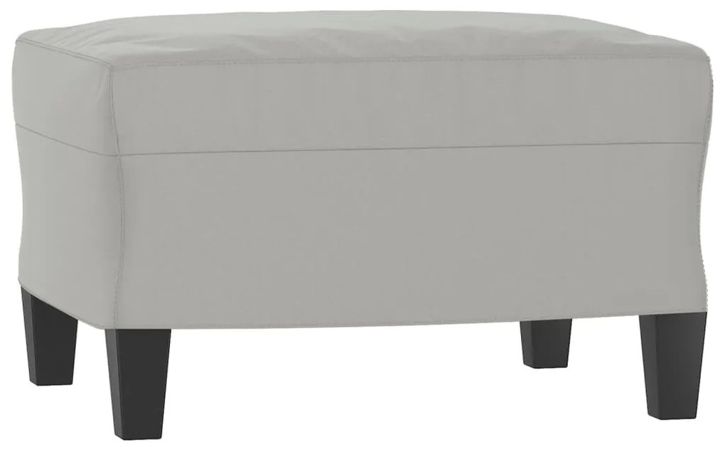 világosszürke mikroszálas szövet kanapéfotel lábtartóval 60 cm