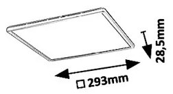 Rabalux 3429 - PAVEL LED mennyezeti lámpa, 18 W, 230 V