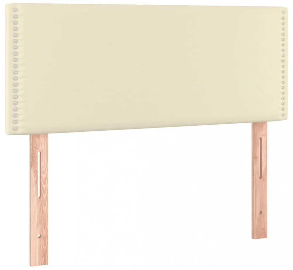 krémszínű műbőr LED-es fejtámla 100 x 5 x 78/88 cm
