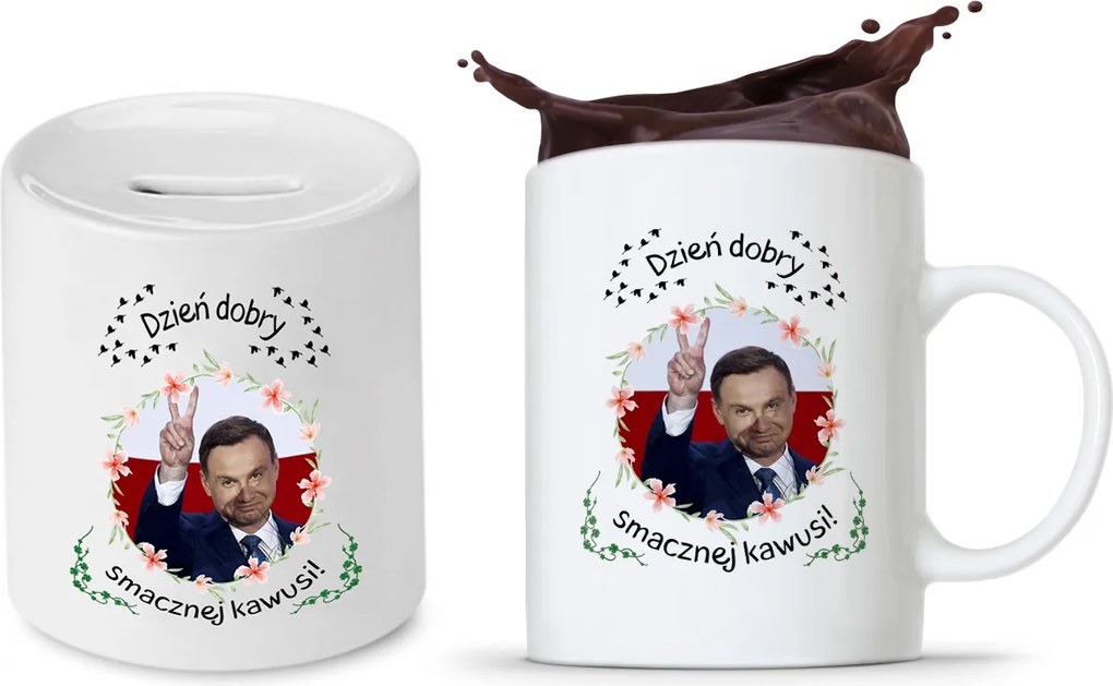 Duda András Pis Ajándék Bögre Persely Szett fényképes nyomtatással