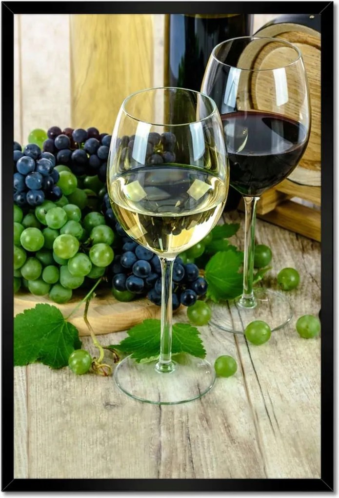 Poszterek keretben 40x60 Fehér szőlőbor