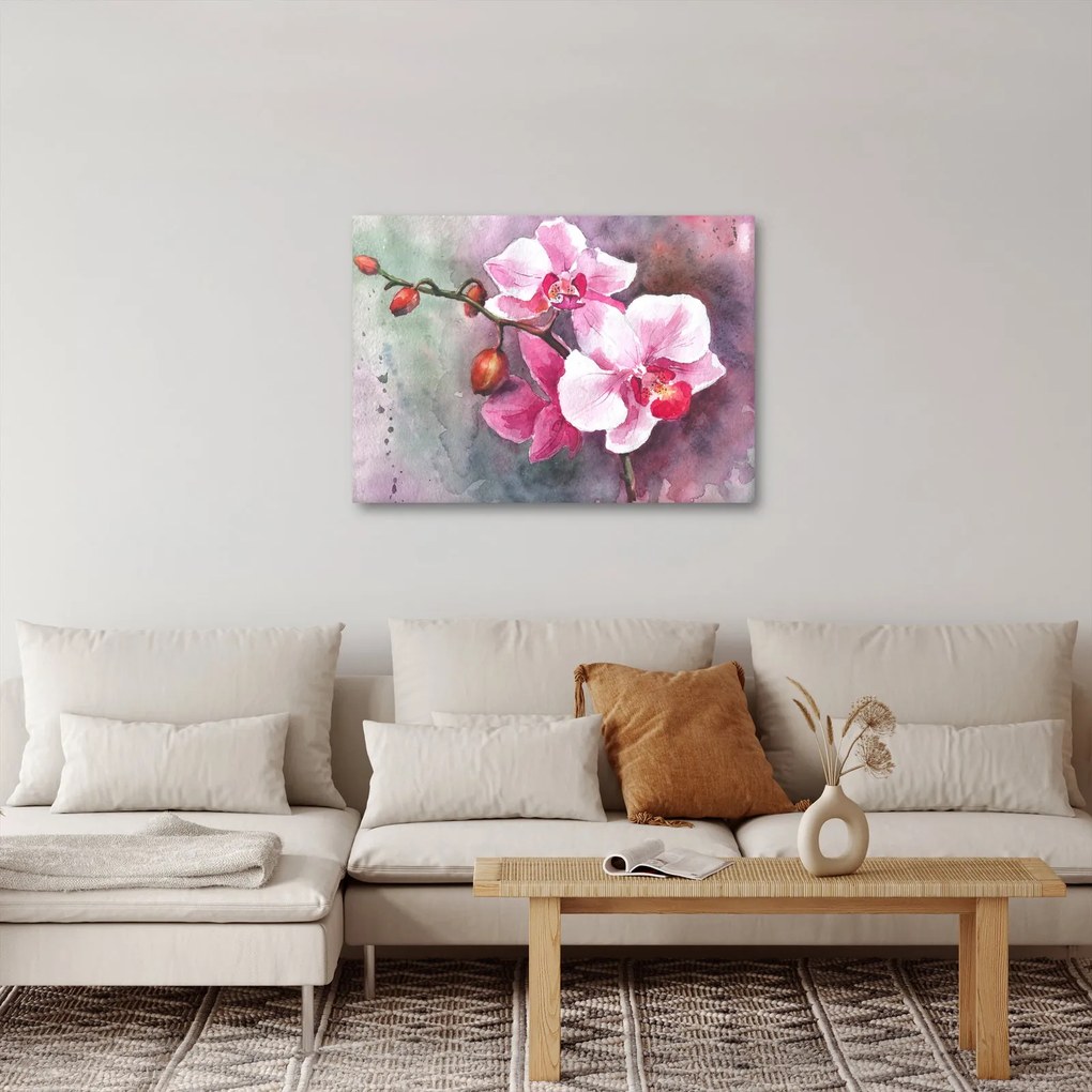 Kép - Orchideák, akvarell (70x50 cm)