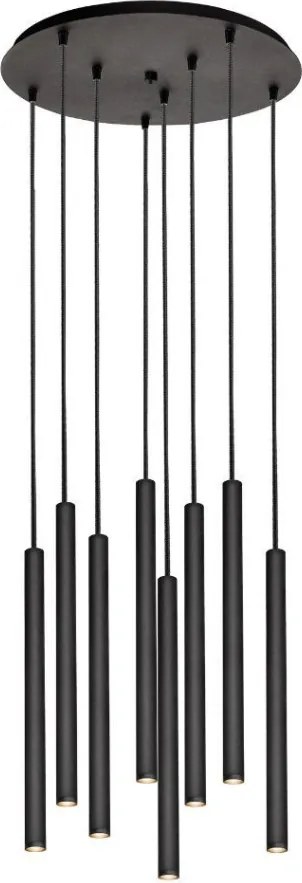 KASPA 11174802 ROLL Modern Led Függesztett Lámpa Fekete LED IP20