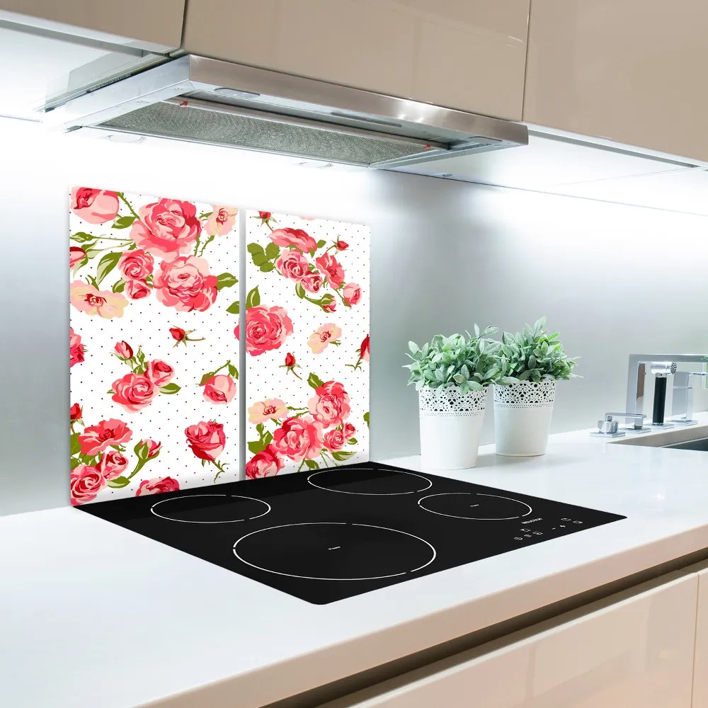 Üveg vágódeszka Roses 60x52 cm