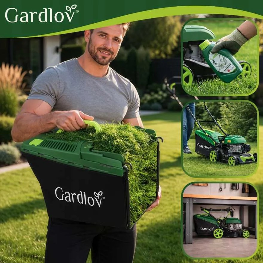 Benzinmotoros fűnyíró hajtással GARDLOV DriveX - 149 cm³, 50 l-es kosárral