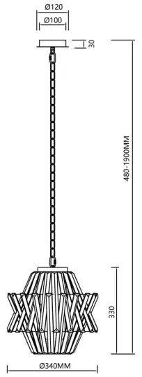 Kristály csillár láncon CROWN 4xE14/40W/230V króm