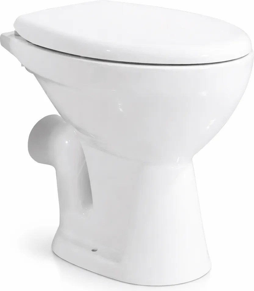 CORI || mélyöblítéses WC csésze ülőkével, kerámia, fehér, hátsó kifolyású