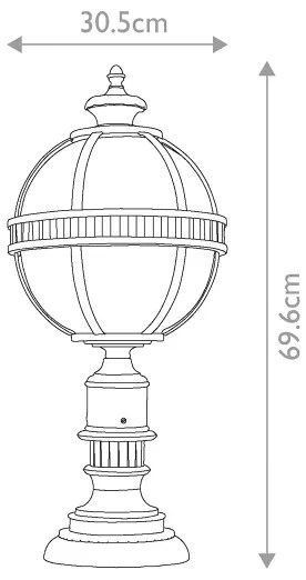 Elstead KL-HALLERON-3M - Kültéri lámpa HALLERON 3xE14/60W/230V IP44