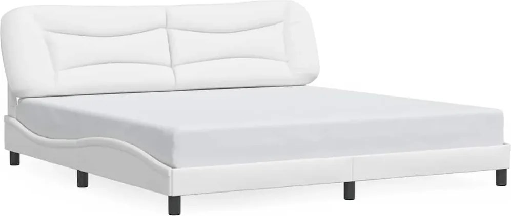 vidaXL fehér műbőr ágykeret matrac nélkül Hvar 200x200 cm