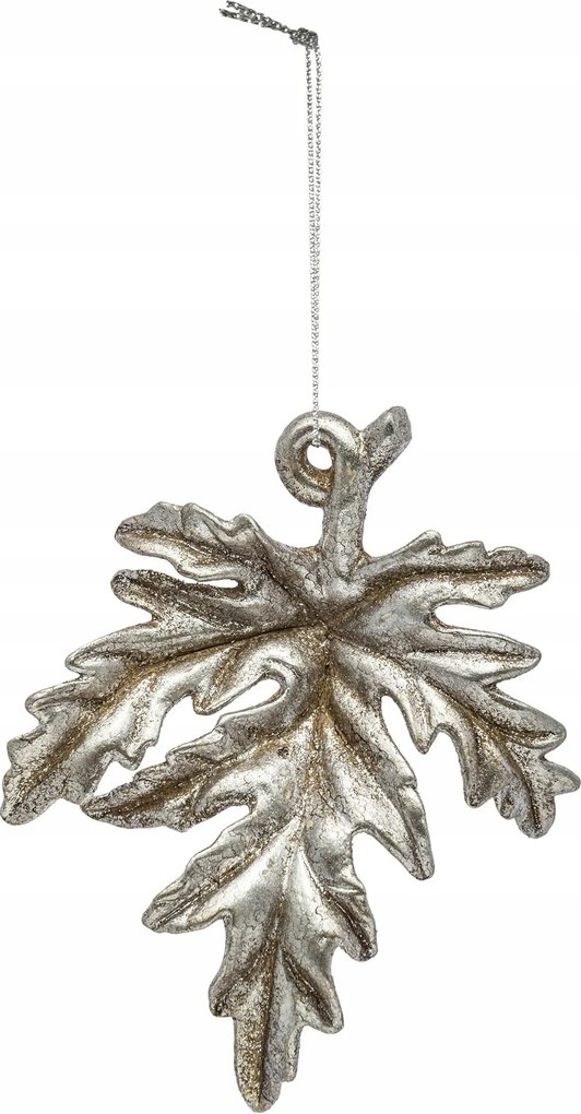 Art-pol Függő gömb levél ezüst 17x13x3 cm