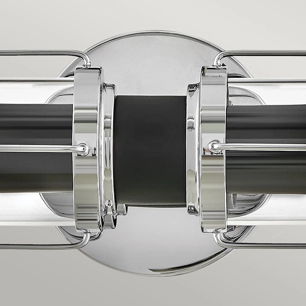 Hinkley lighting vintage fürdőszobai lámpa masthead króm fekete átlátszó elshk-masthead2-pcbk IP44