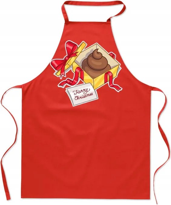 Konyhai kötény Karácsonyi ajándék Kaki Vicces nyomtatás