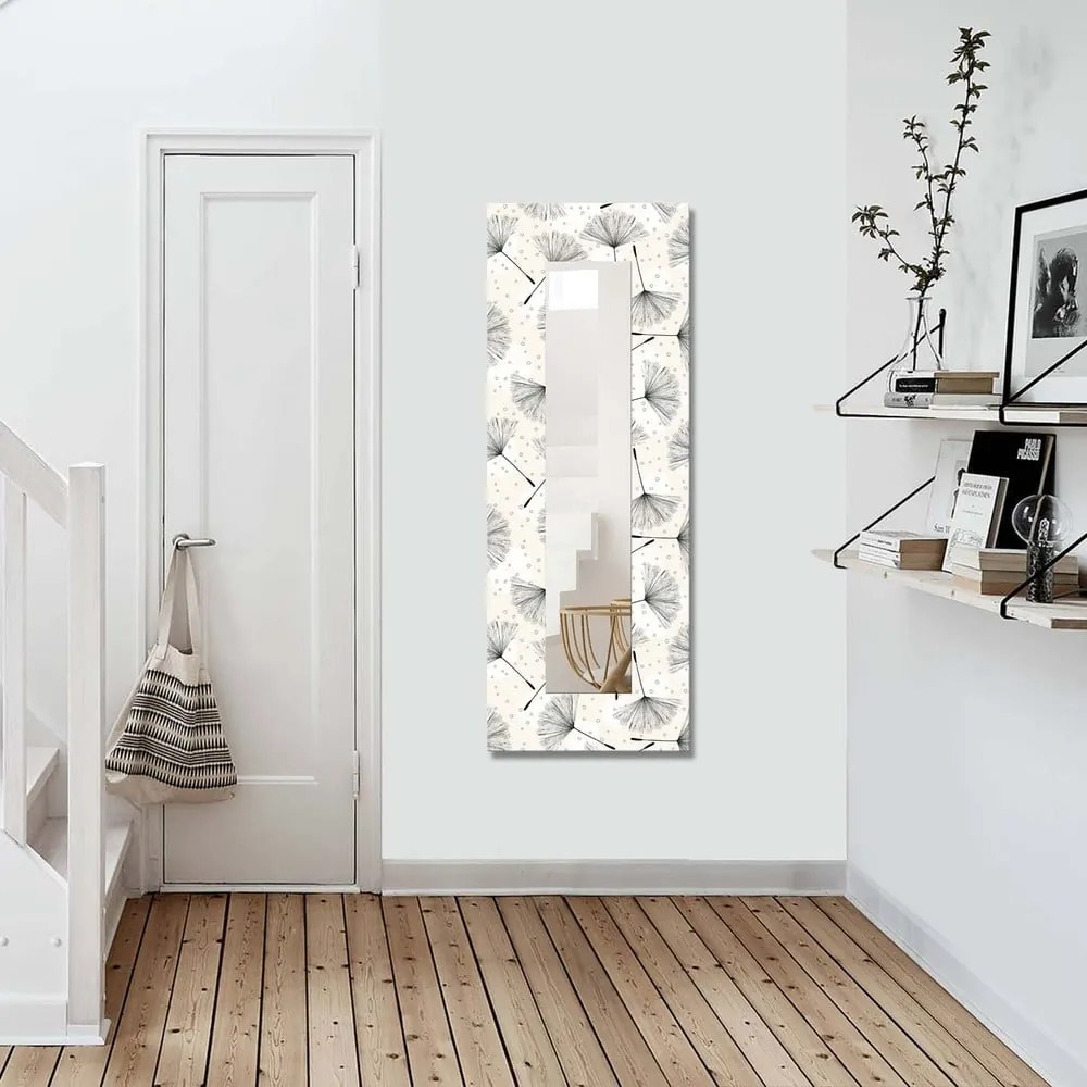 Fali tükör tömörfa kerettel 40x120 cm – Wallity