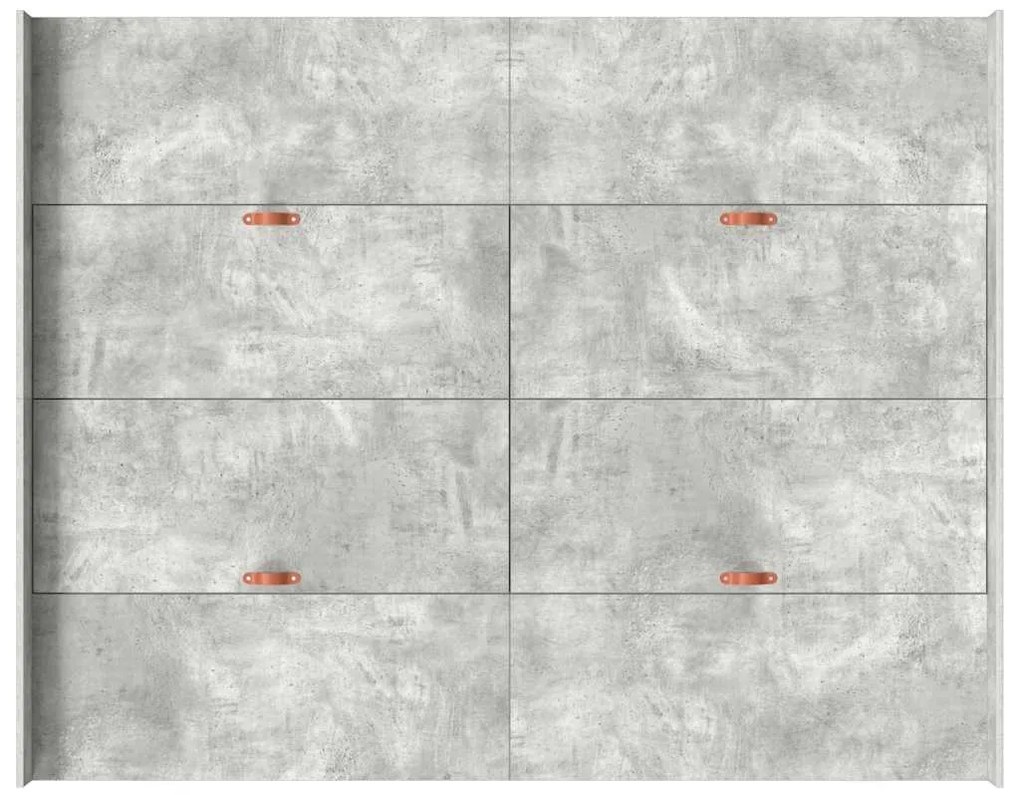 Ágykeret tárolóval fiókkal Beton szürke 160 x 200 cm Faanyag