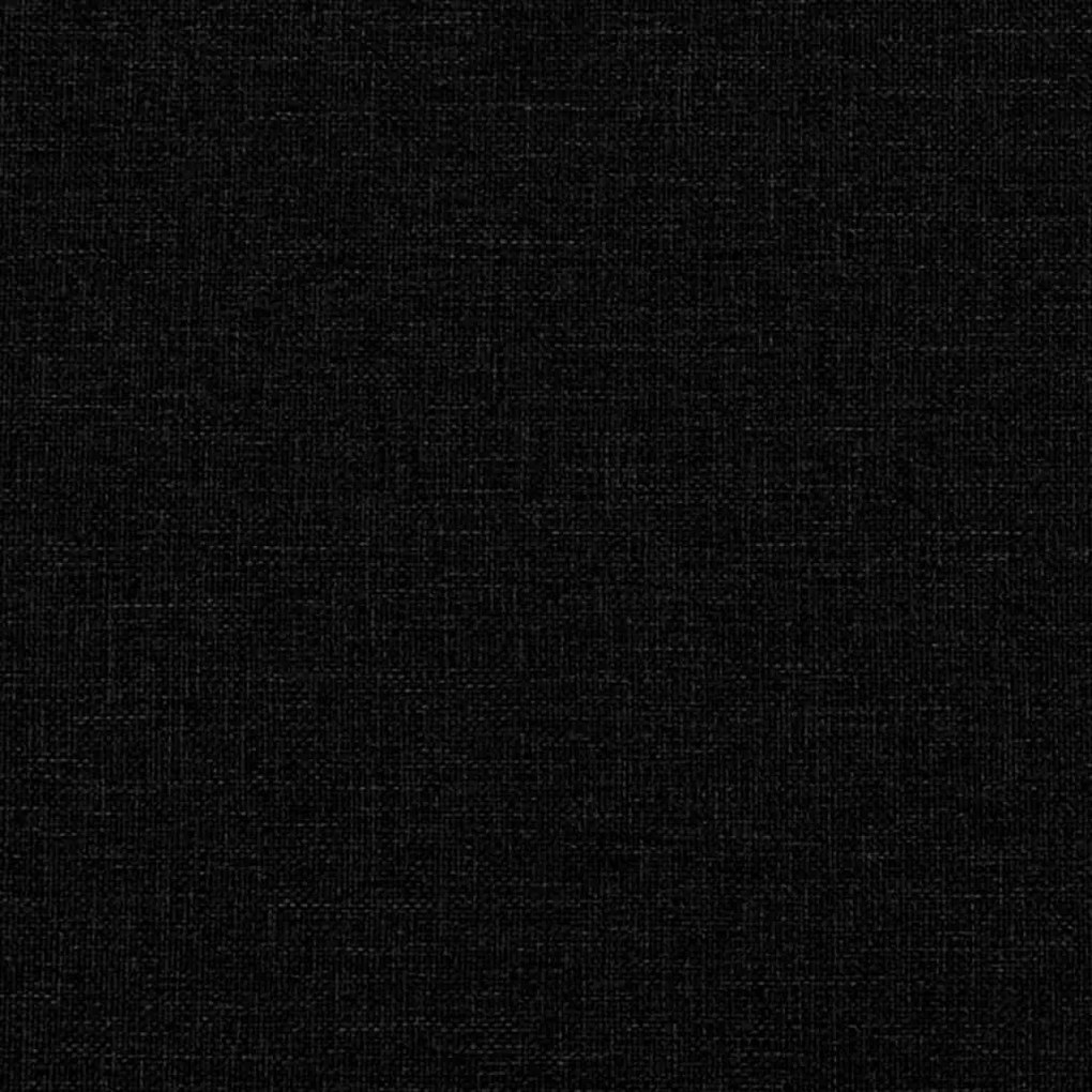 2 személyes fekete szövet kanapé díszpárnákkal 120 cm