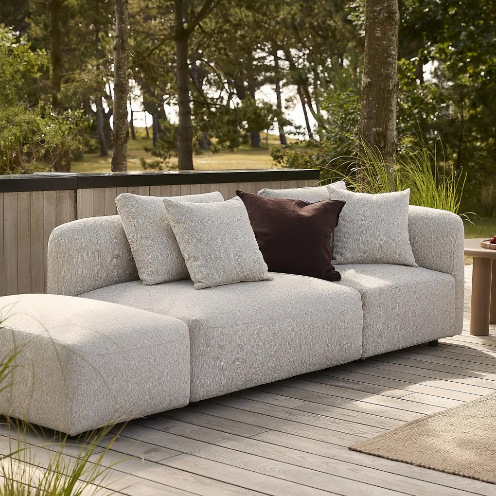 Faro két személyes kerti kanapé ottománnal, jobbos