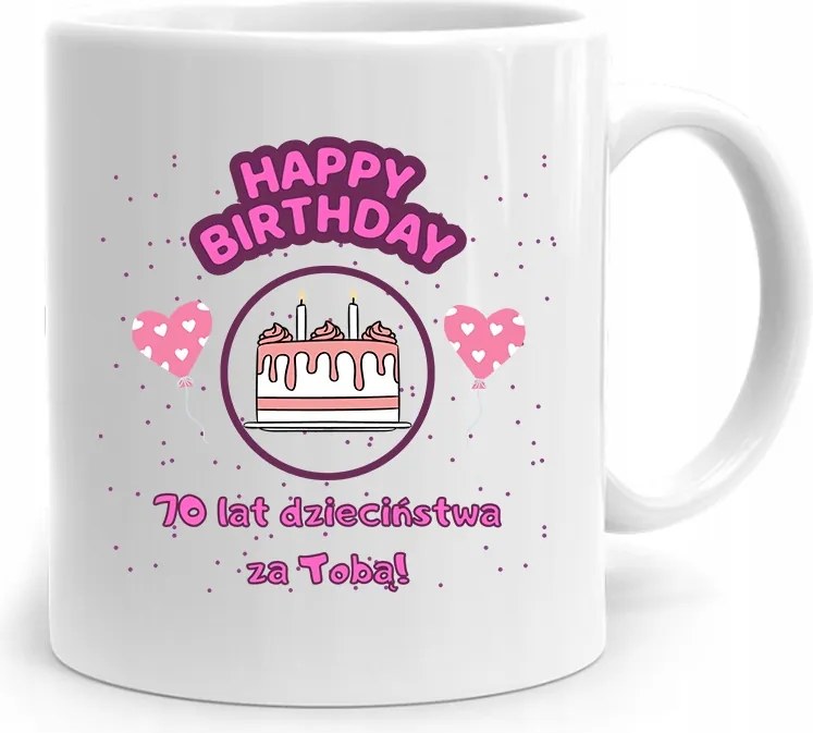 Bögre Tökéletes Ajándék Születésnapra 70 70-es 70-es évek fotónyomtatással