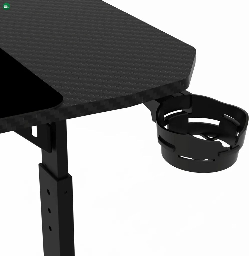 NERO karbon gamer asztal 160 × 60 cm