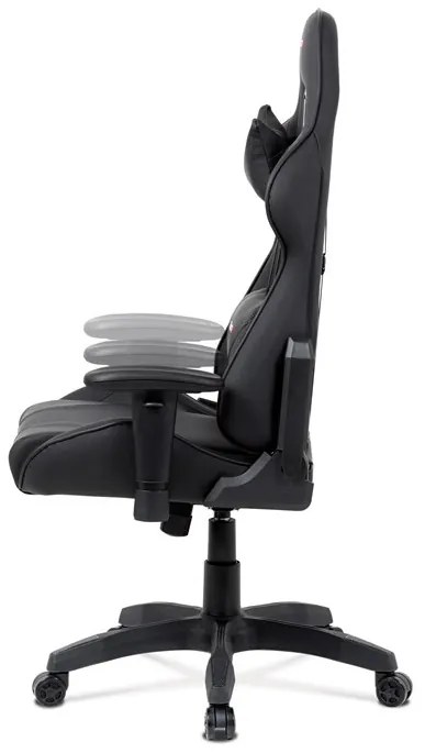 Fekete Ekobőr Gamer Szék, Hinta Mechanikával. KA-F03 BK