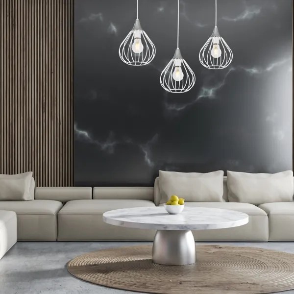 Csillár zsinóron KANE 3xE27/60W/230V