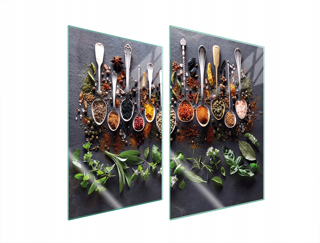 Üveg Konyhai Védőlap 2x35x52 Fűszerek Edzett Üveg