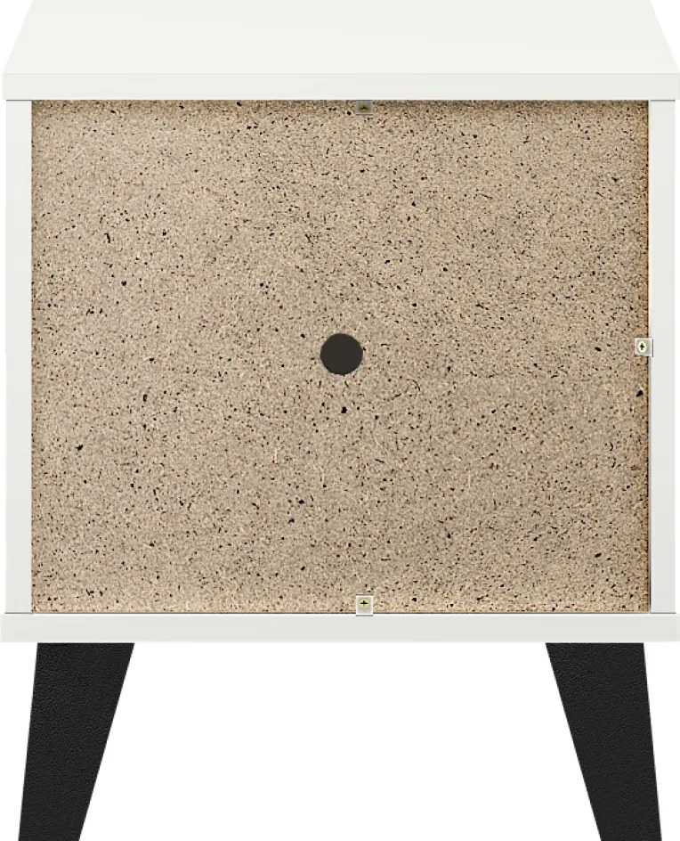 Éjjeliszekrény, fehér, BOGAN NEW 1S