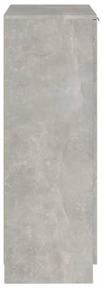 betonszürke szerelt fa cipősszekrény 59 x 35 x 100,5 cm