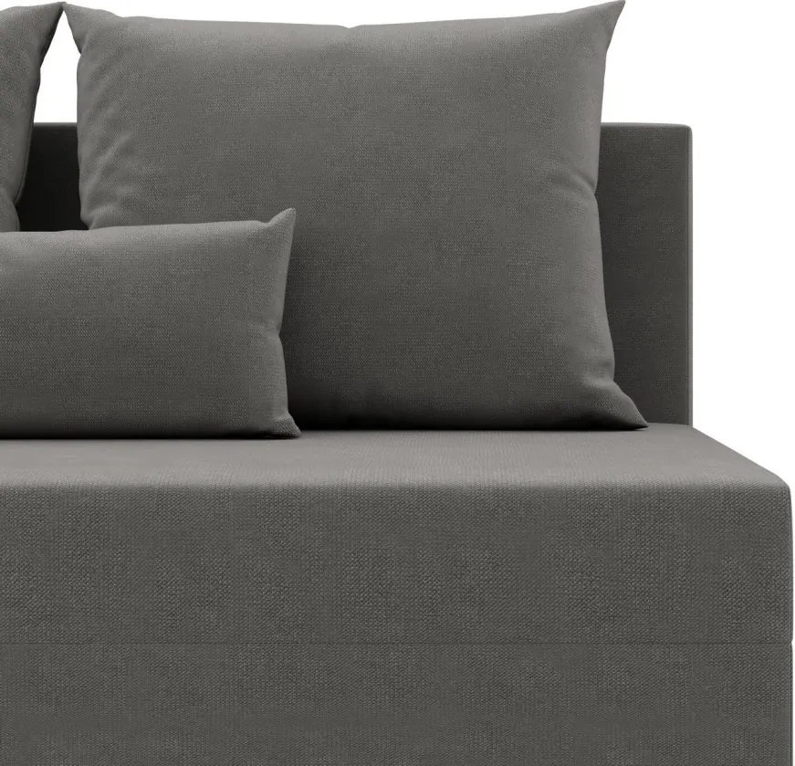 Nobu sarokkanapé, bársony, univerzális oldal, világosszürke