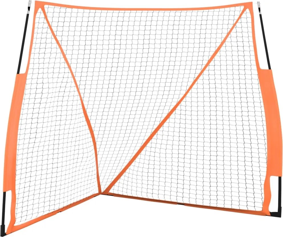 vidaXL narancs-fekete acél és poliészter baseball háló 183x182x183 cm