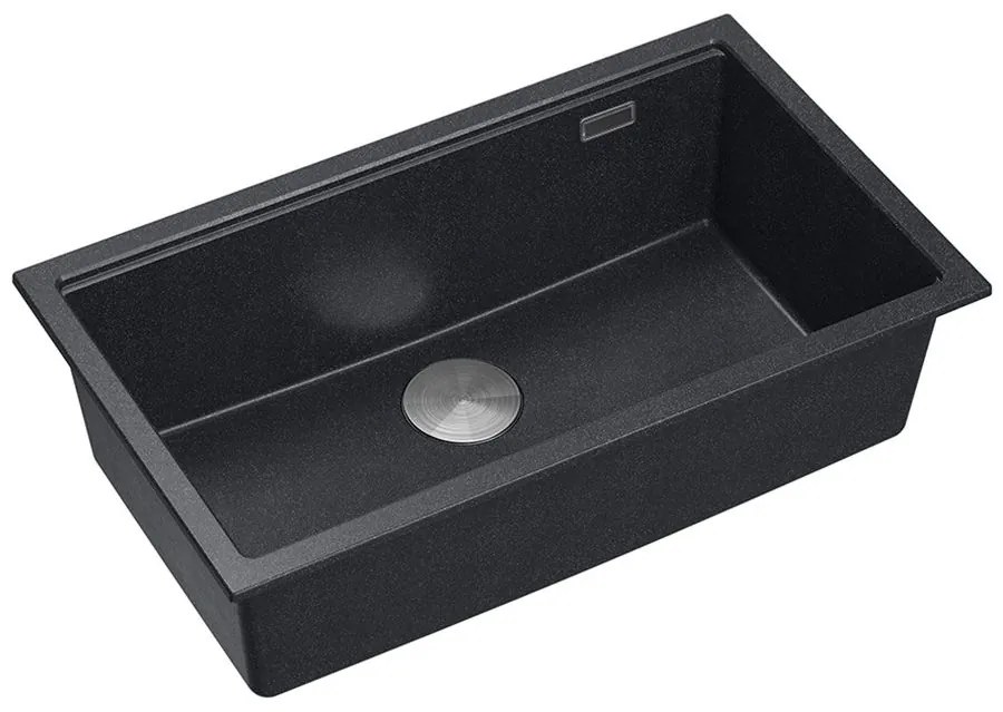 gránit mosogató Logan 110 Black Metallic