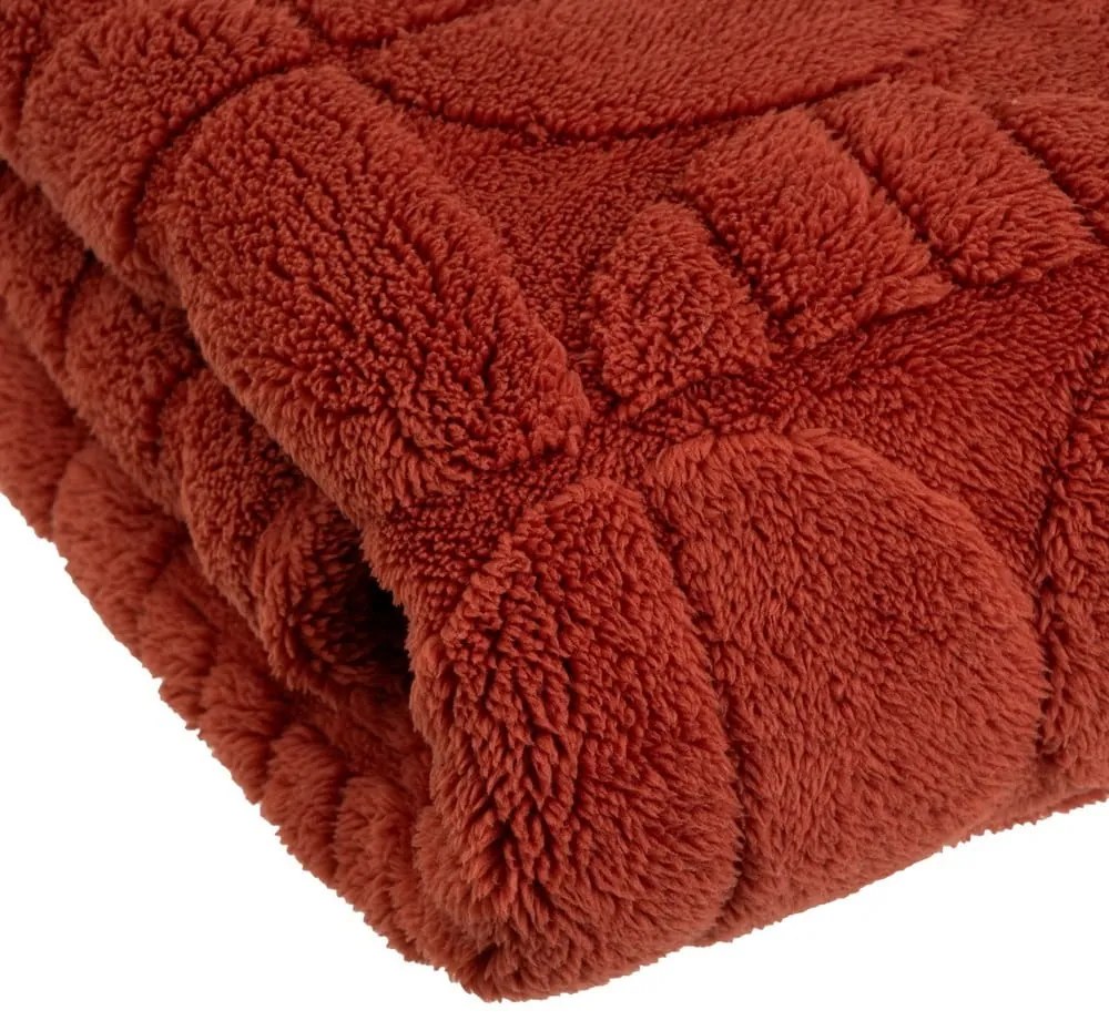 Téglavörös mikroplüss takaró 130x160 cm Mid Century – Casa Selección