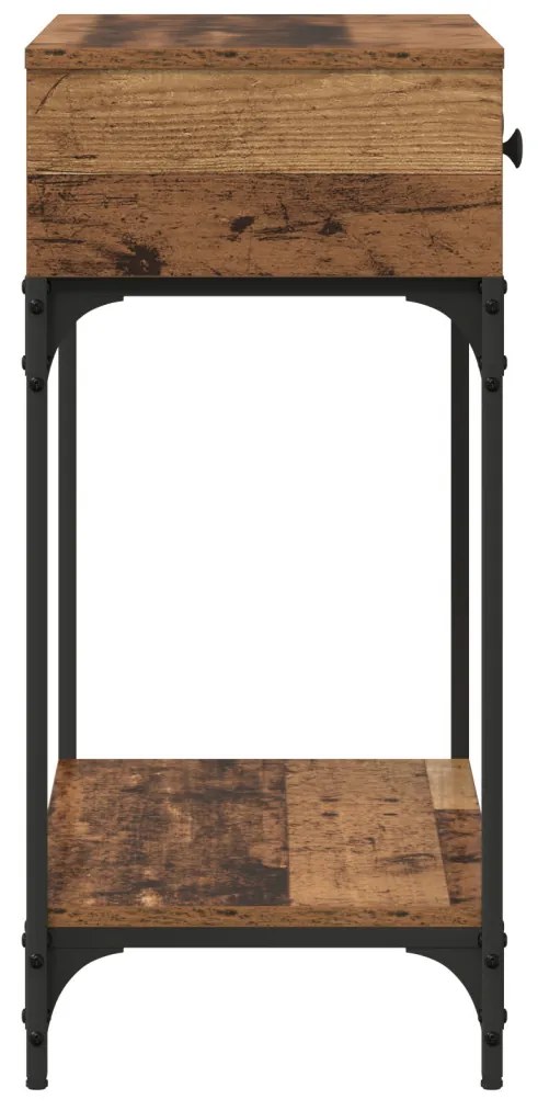 konzol asztal Régi fa 75x34.5x75 cm Műszaki fa