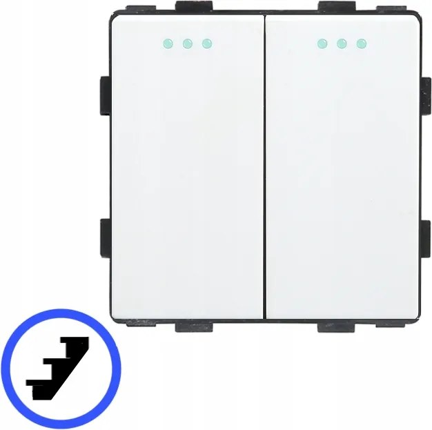 Lépcsőházi világításkapcsoló 2P mechanikus betét fehér Rtx Sh