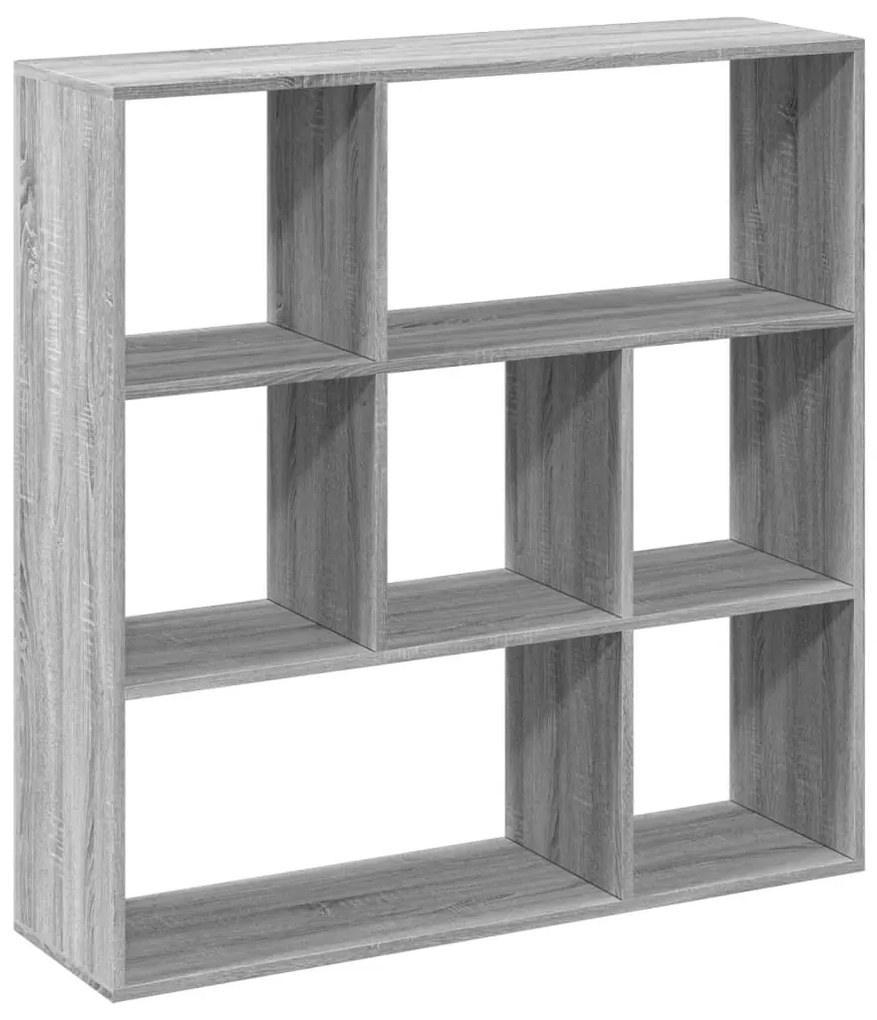 szürke sonoma szerelt fa elválasztó könyvespolc 102x29x103,5cm