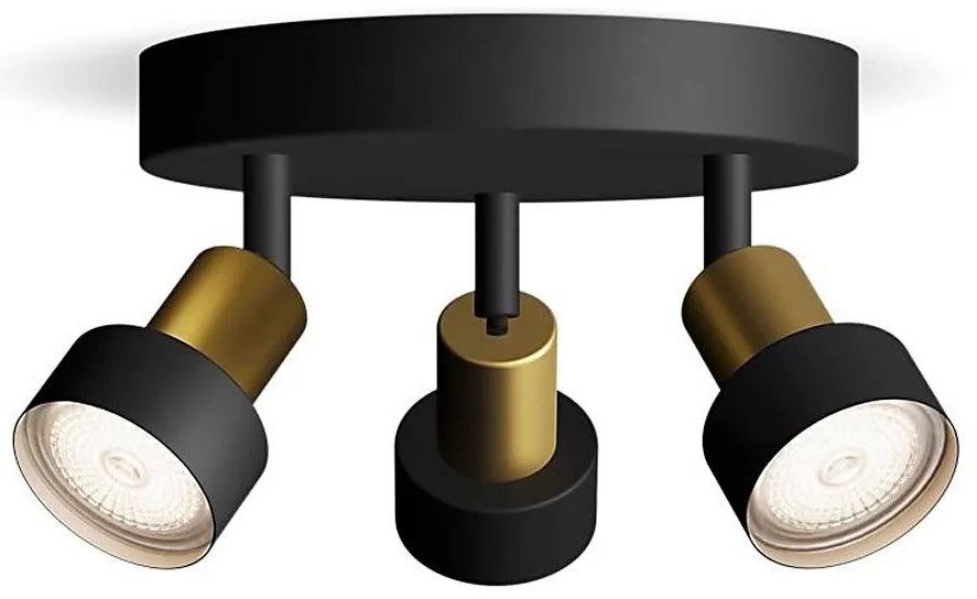 Philips - Spotlámpa CONDUIT 3xGU10/5W/230V fekete/réz