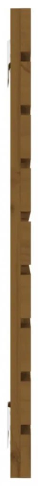 mézbarna tömör fenyőfa fali fejtámla 126 x 3 x 63 cm