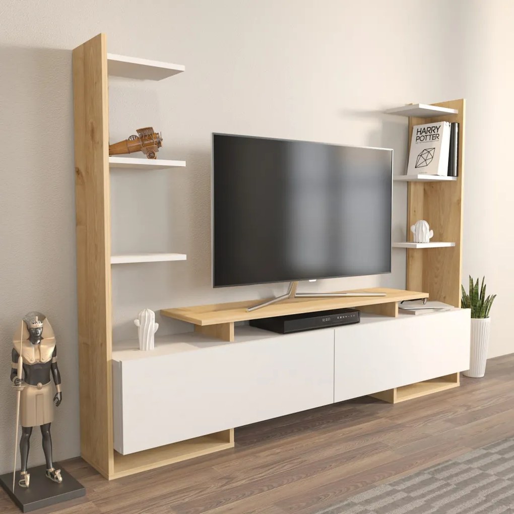Ava - Oak, White