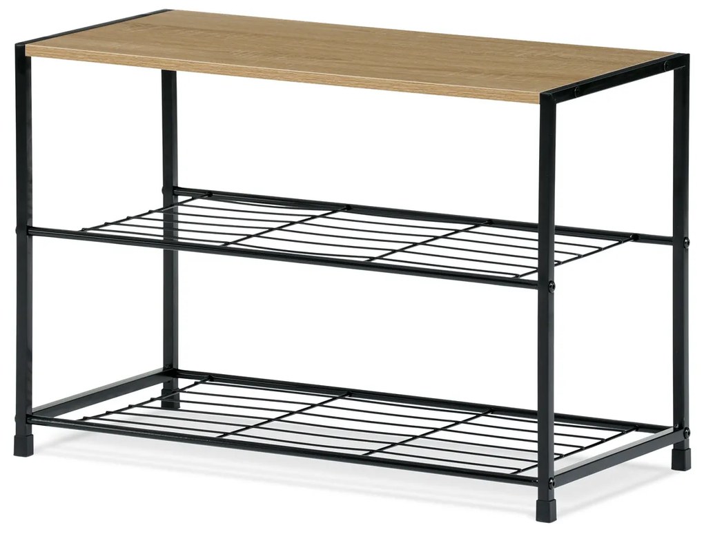 GD-413 OAK Leik, 3 polcos cipőtartó, 63 x 30 x43,5 cm, 3 emelet