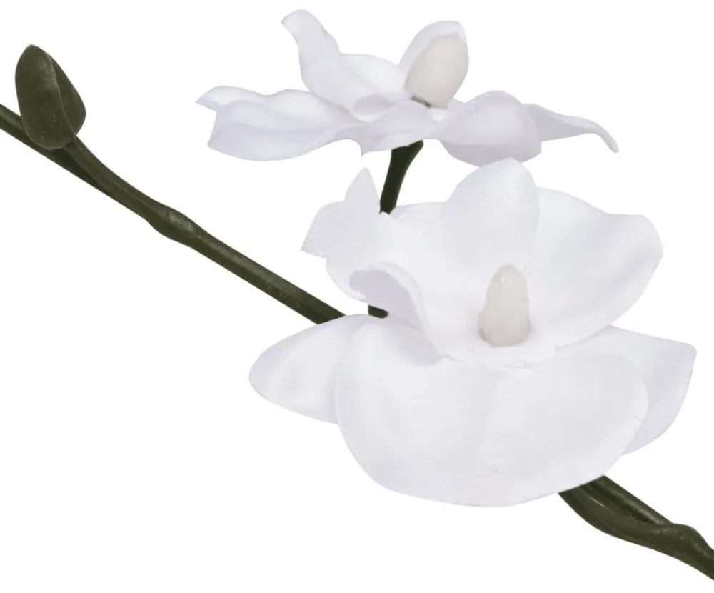 műorchidea virágcseréppel 30 cm fehér