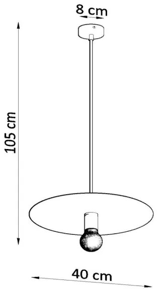 Sollux SL.0853 - Csillár zsinóron FLAVIO 1xE27/60W/230V fekete