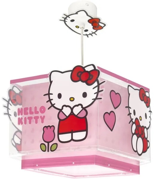 Dalber 73262 - HELLO KITTY gyerekszoba csillár 1xE27/15W/230V rózsaszín