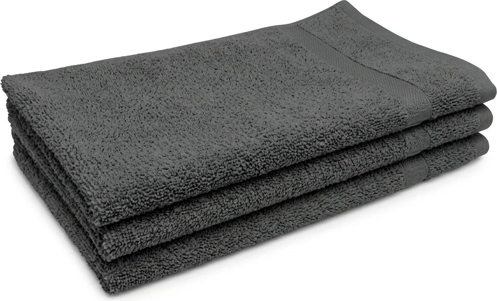 Classic kis törölköző sötétszürke 30x50 cm, 100% pamut
