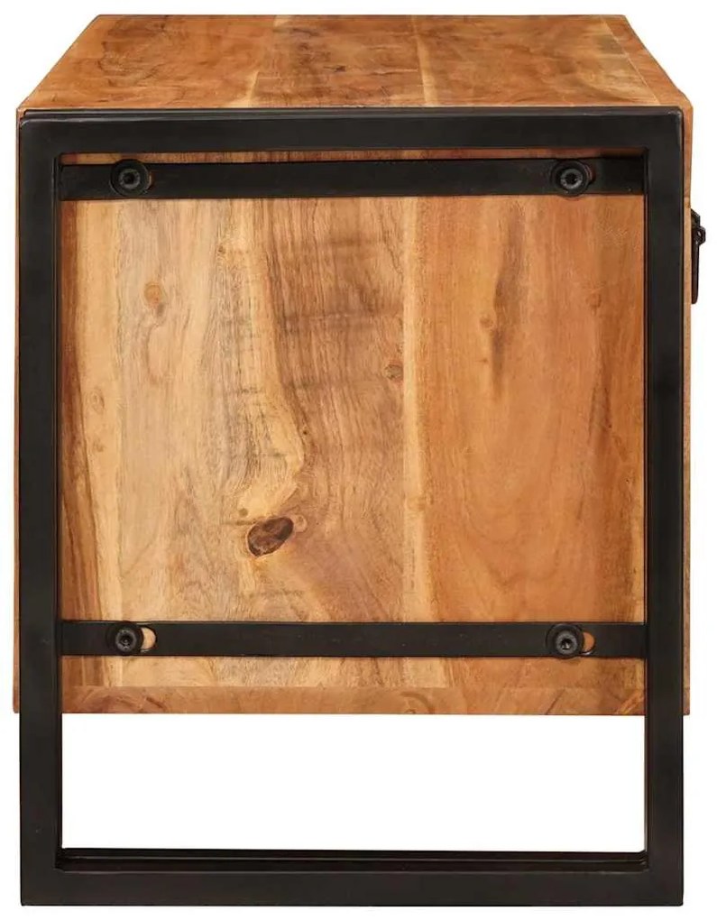Cipőszekrény polcokkal Barna 90 x 38 x 45 cm tömör akácfa