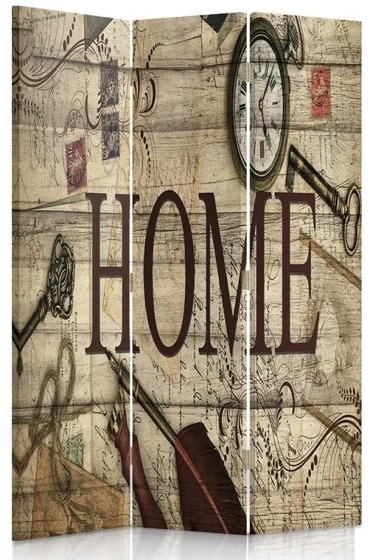 Gario Paraván Home vintage kompozíció Méret: 145 x 170 cm, Kivitelezés: Forgó paraván 360°