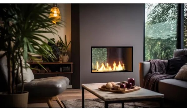 InFire - Beépített BIO kandalló 48,5x83,5 cm 3,5kW fekete