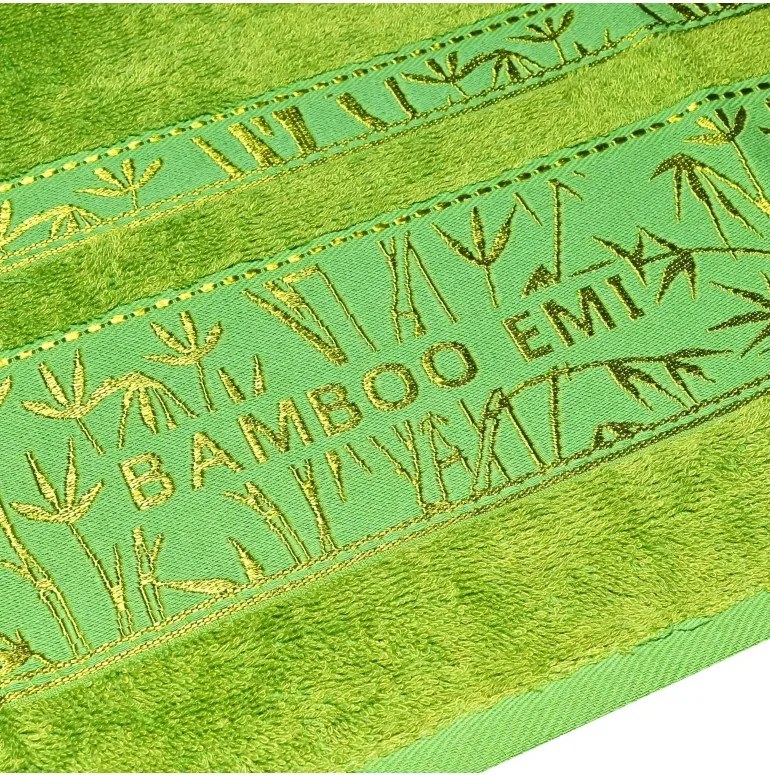 EMI zöld bambusz törölköző és fürdőlepedő szett 2 db